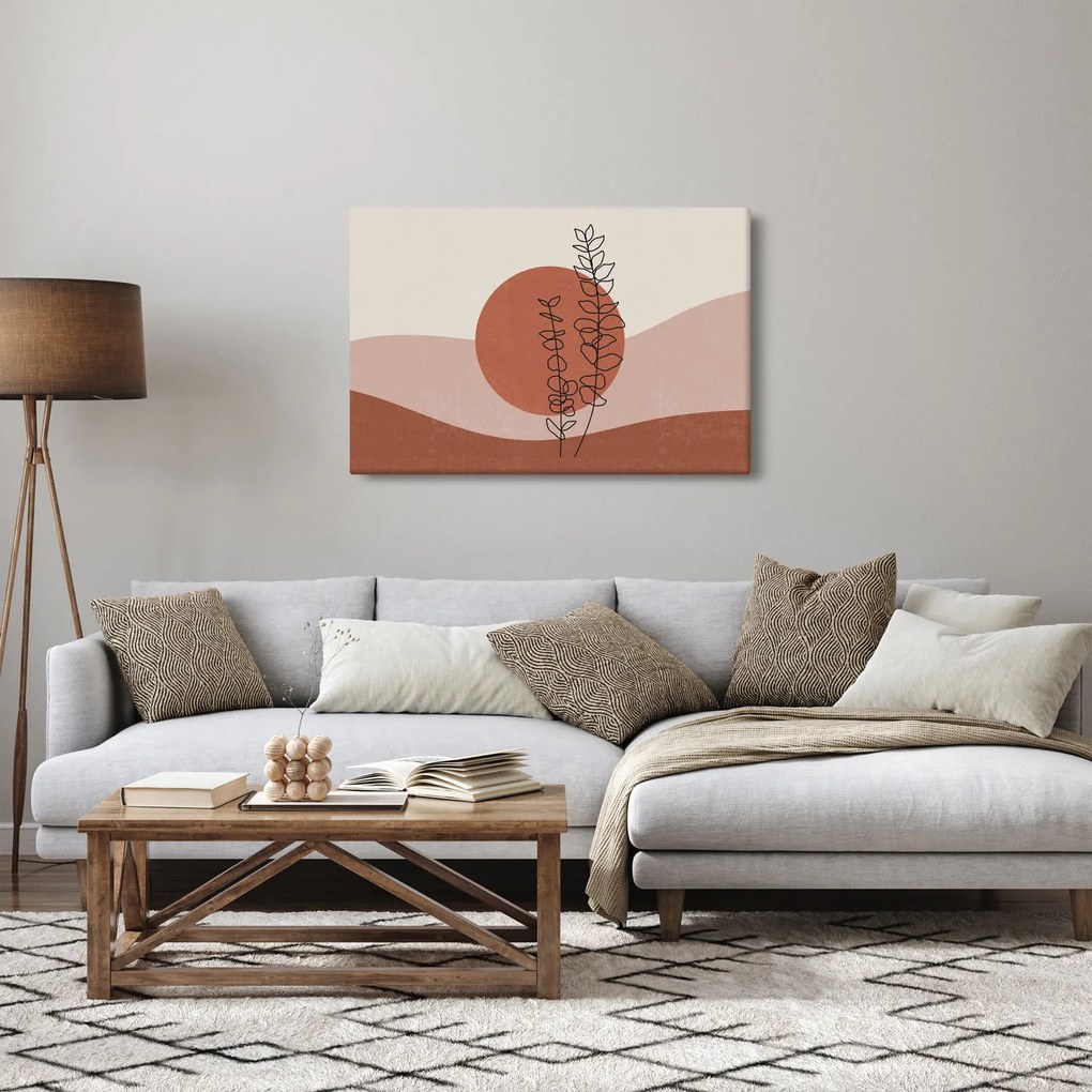 Kép - Boho levelek N⁰1 (90x60 cm)
