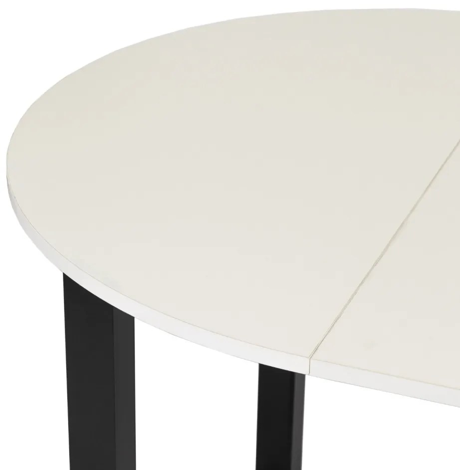 Bővíthető Étkezőasztal Fehér/Fekete Színben. HARRY 102-142 cm