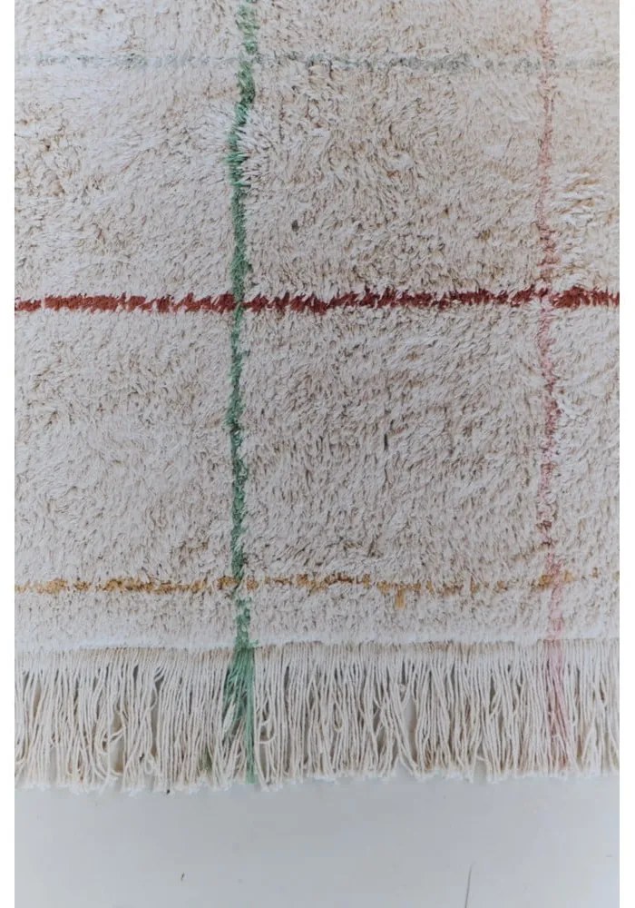 Krémszínű mosható kézi szövésű pamut szőnyeg 90x130 cm Color Lines – Lorena Canals