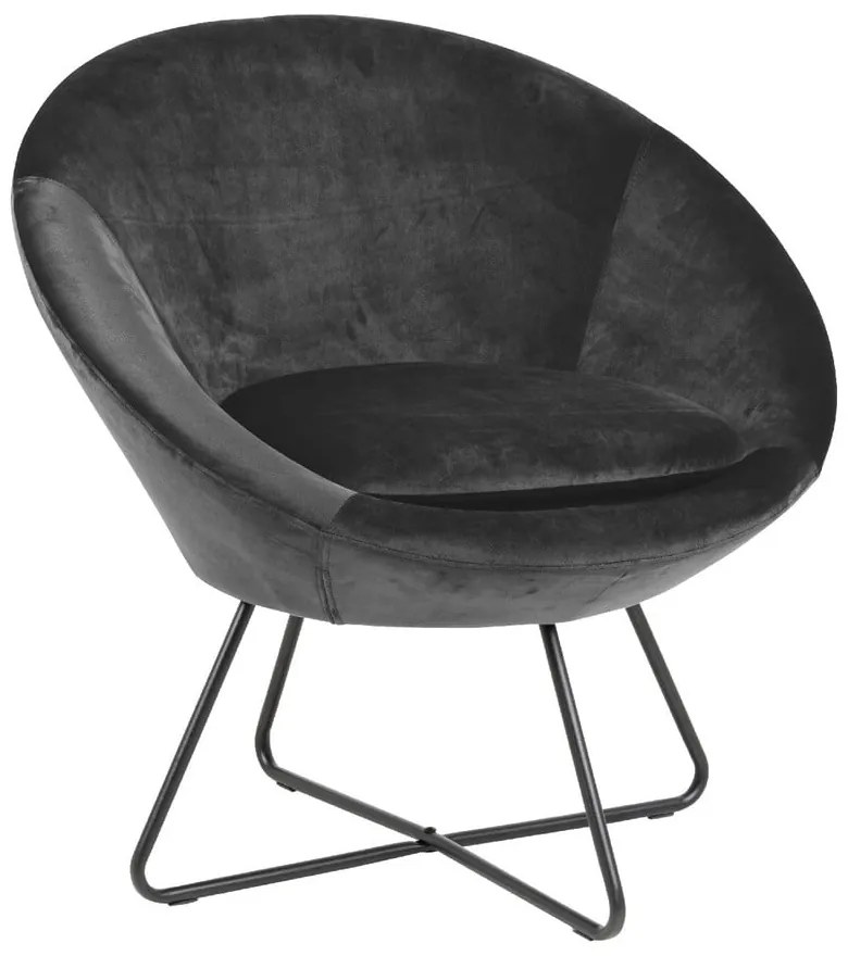 Center szürke bársony fotel - Actona