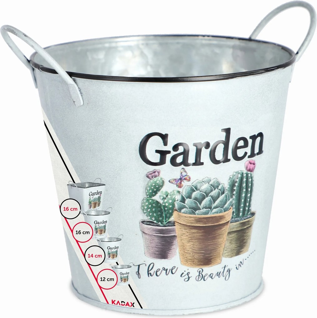 Virágtartó Fém Növény 16cm Dekoratív Virágtartó