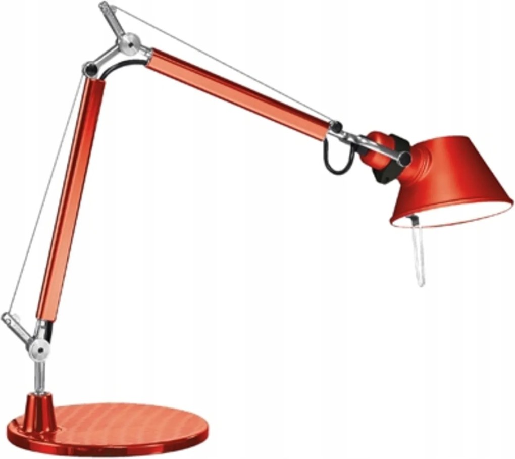 Artemide Tolomeo Micro asztali lámpa piros, E14, állítható, A011810