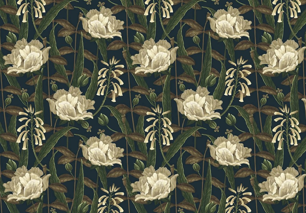 3D fotótapéta hatás Levelek virágok Rózsák 368 x 254