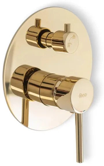 REA-P4110 - LUNGO zuhanyszett falba süllyesztett csapteleppel, arany