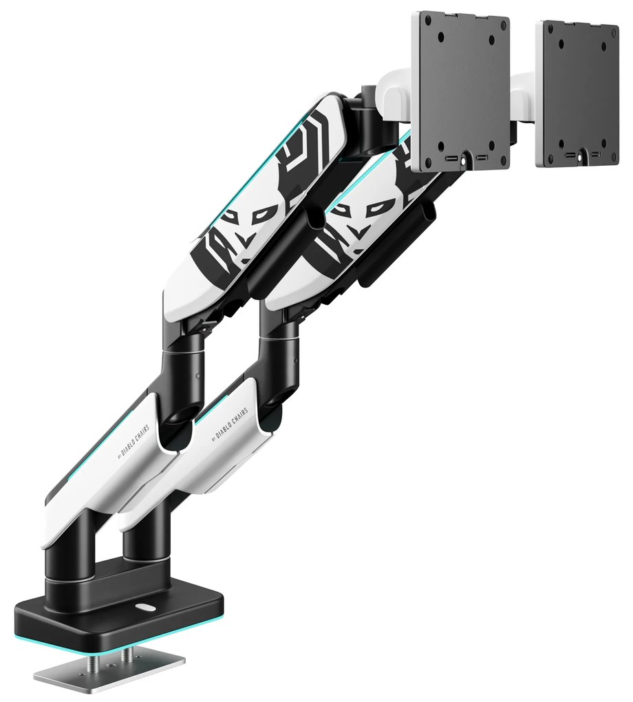 Képernyőállvány két 49 hüvelykes monitorhoz, fehér-fekete X-Arm Dual RGB