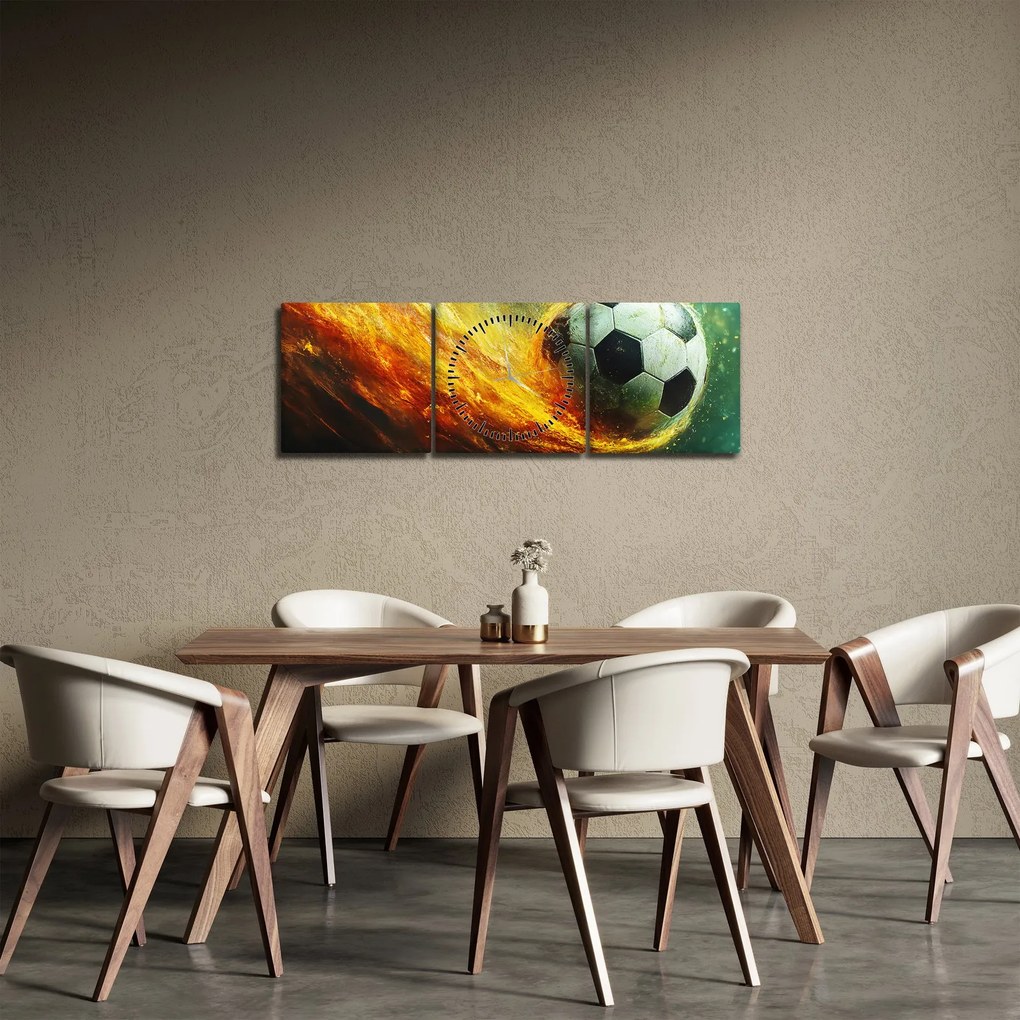 Kép - Focilabda repülés közben (órával) (90x30 cm)