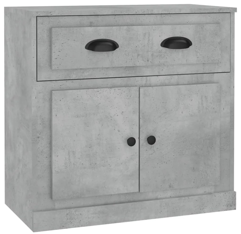 betonszürke szerelt fa tálalószekrény 70x35,5x67,5 cm