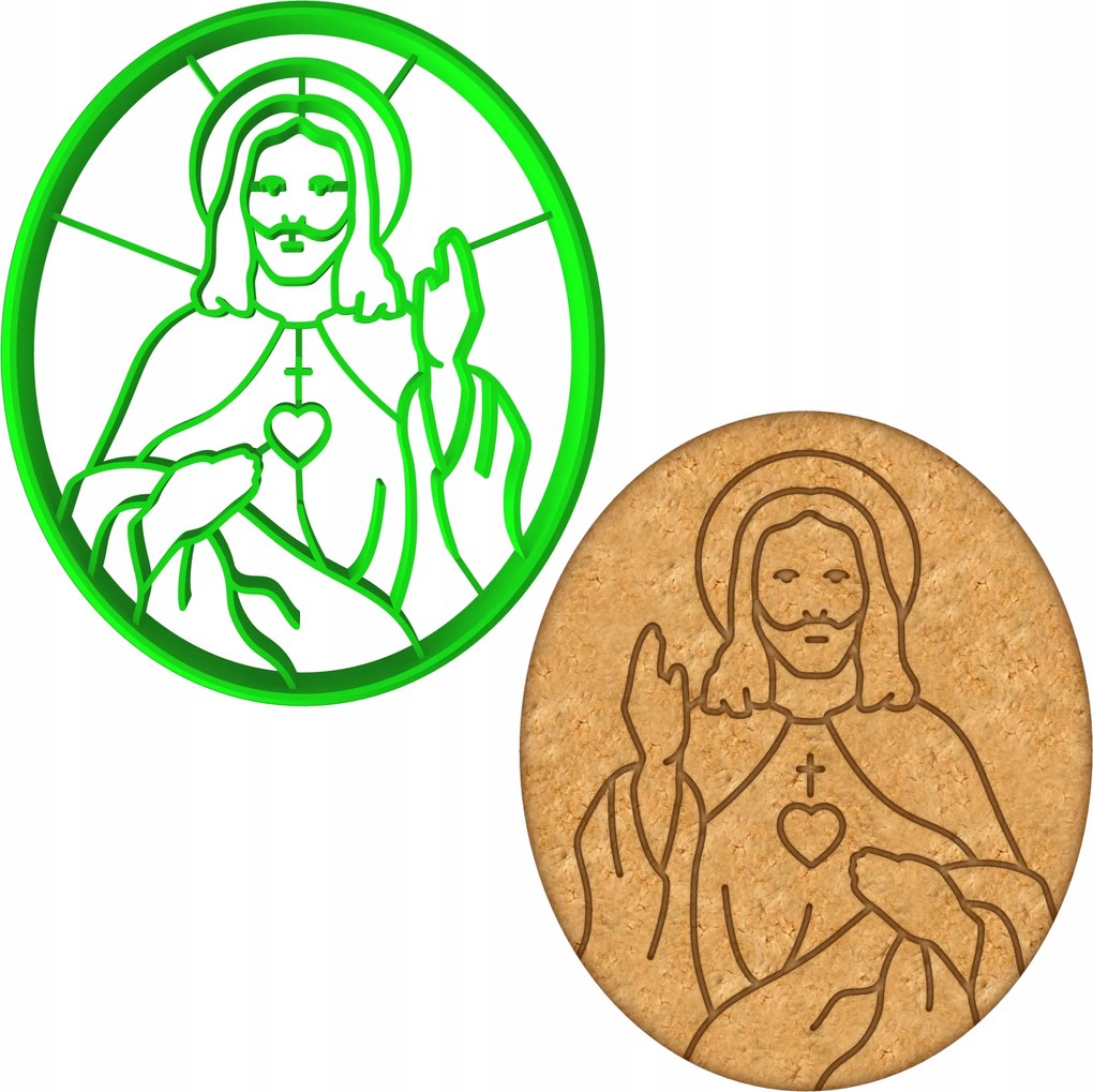 Húsvéti Forma Mézeskalács lyukasztó Húsvéti Jézus 8cm