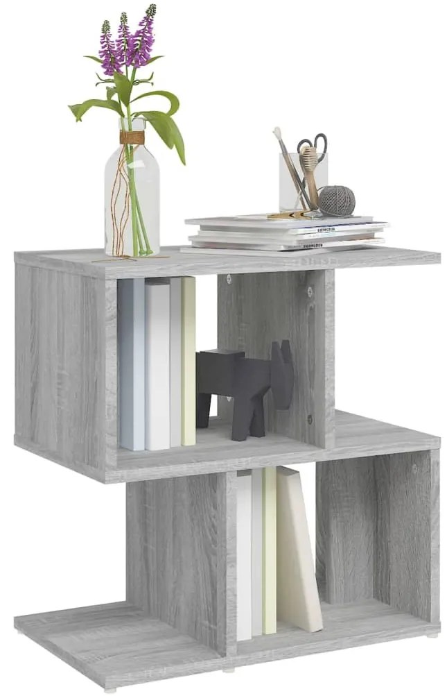 2 db szürke sonoma színű fa éjjeliszekrény 50 x 30 x 51,5 cm