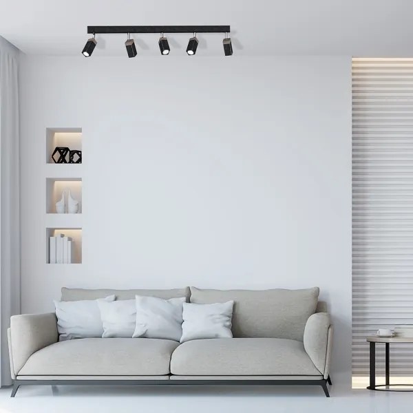 Spotlámpa SOLO 5xGU10/MR11/40W/230V fekete