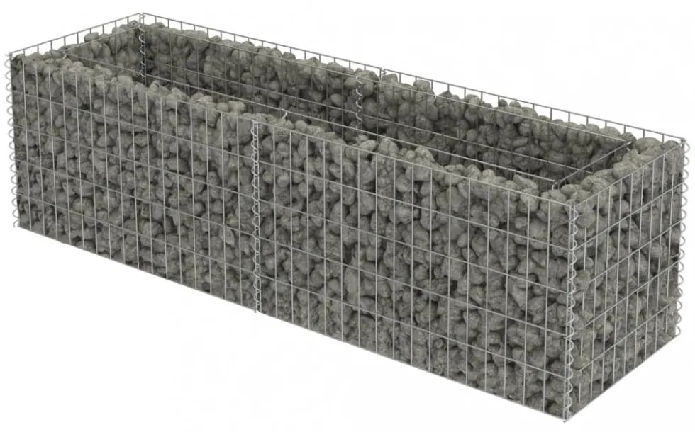 horganyzott acél gabion magaságyás 180 x 50 x 50 cm