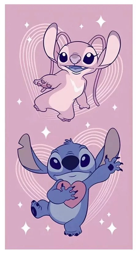 Lilo és Stitch A csillagkutya törölköző fürdőlepedő angel 70x140cm (Fast Dry)