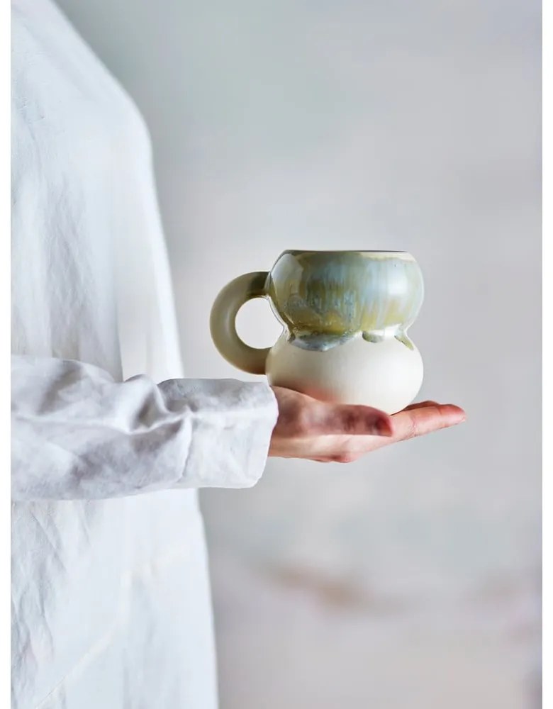 Kék-krémszínű kőedény bögre szett 4 db-os 400 ml Luna – Bloomingville