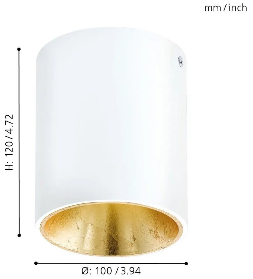 Eglo Polasso 94503 mennyezetlámpa, 3,3W LED, 340 lm, 3000K