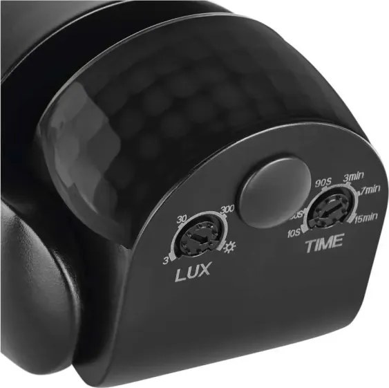 Kültéri mozgás- és alkonyatérzékelő PIR 1200W/230V IP65 fekete