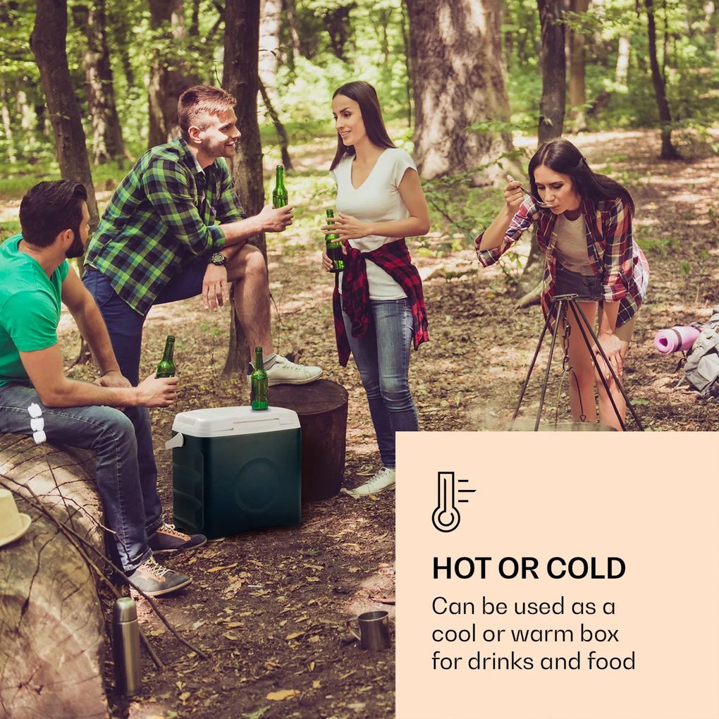 Klarstein BeerBelly 29, elektromos hűtődoboz, hűtés és hőmegtartó funkció, USB port, ECO üzemmód