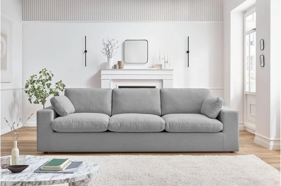 Világosszürke kanapé 250 cm Belair – Bobochic Paris