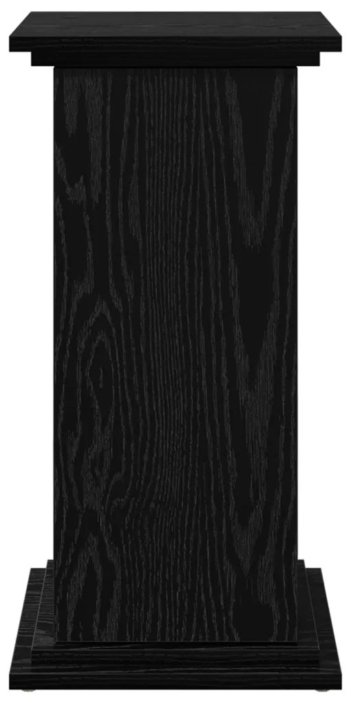 Kiállító Állvány Tárolóval Fekete Tölgy 31x30x60 cm Műanyag Fa