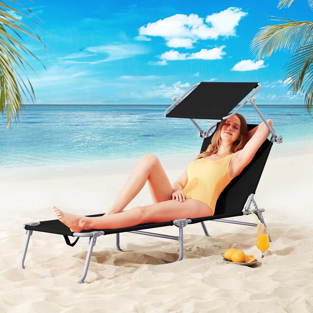 Casaria® Hawaii alumínium napozóágy - antracit