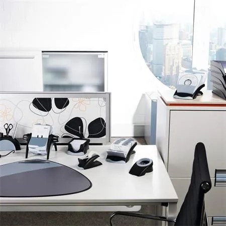 Névjegykártyatartó, műanyag, 200 db-os, A-Z regiszterrel, fekvő, DURABLE, VISIFIX®, fekete (DB241301)