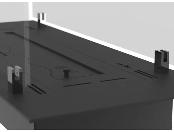 InFire - Beépített BIO kandalló 8,5x80 cm 3,5kW fekete