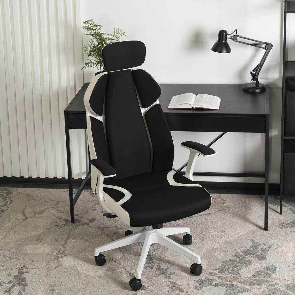 Irodai Forgószék Fekete/Fehér Színben. DUNCAN