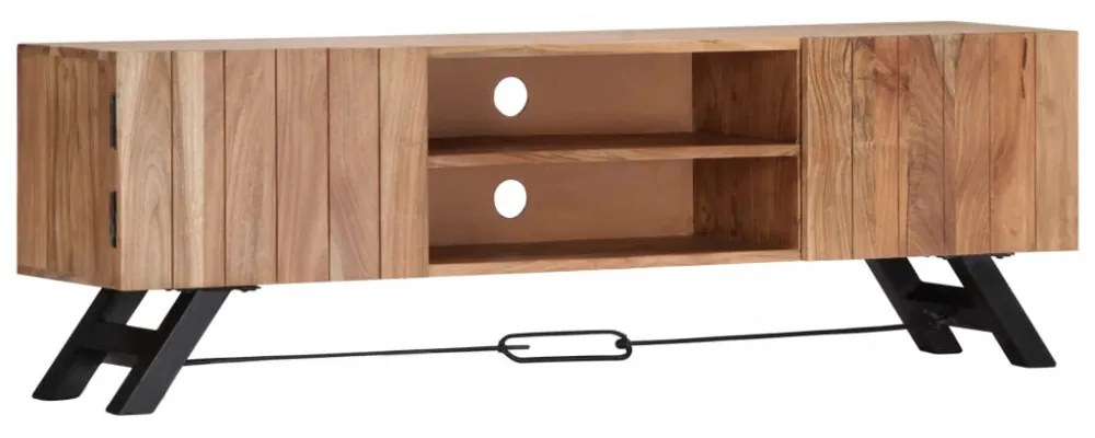 vidaXL tömör akácfa TV-szekrény 140 x 30 x 45 cm
