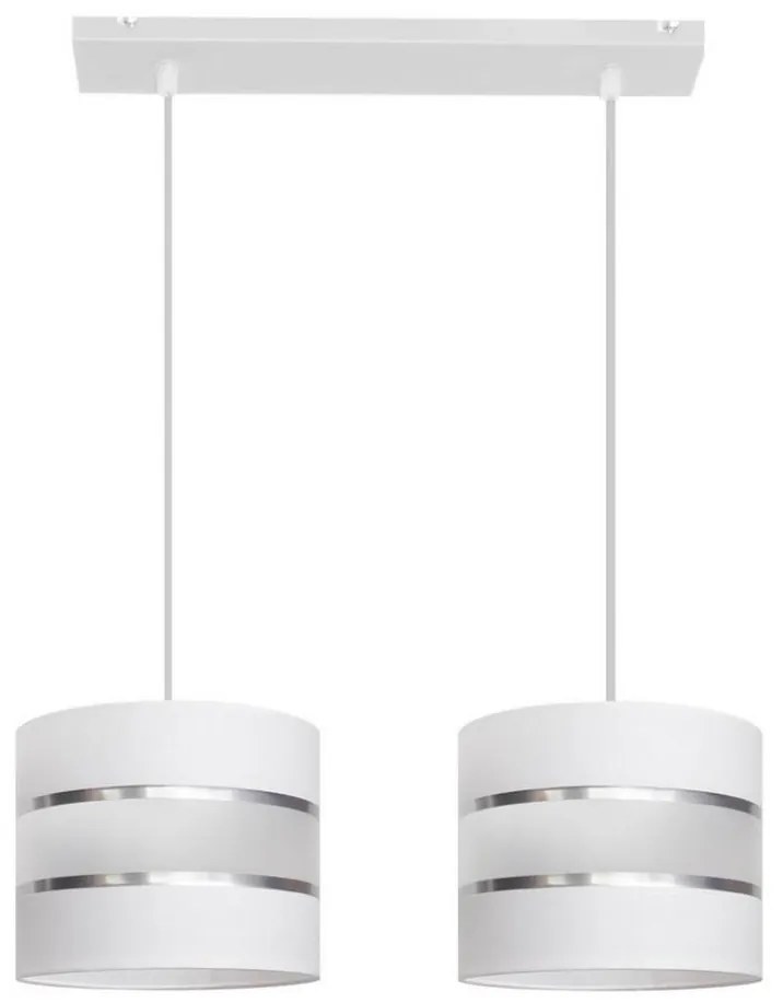 Csillár zsinóron HELEN 2xE27/15W/230V fehér