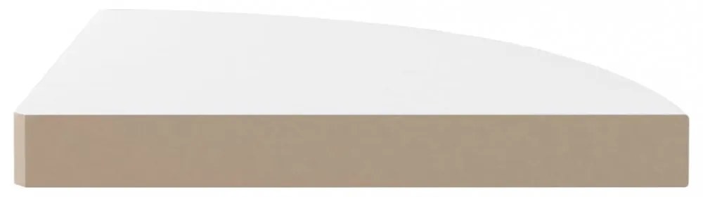 323909 Floating Corner Shelves 4 pcs High Gloss White 35x35x3,8 cm MDF