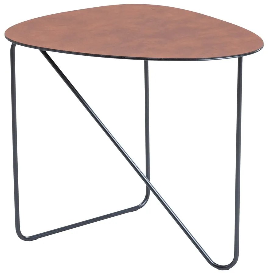 Konyakbarna fém dohányzóasztal 37x44 cm Curve M Bull – LIND DNA