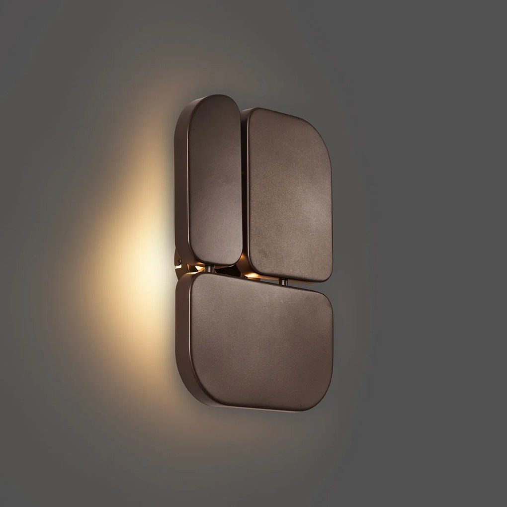 Dizájner bronz fali lámpa 3 égős - Planes