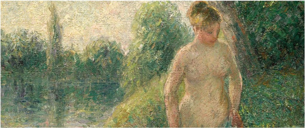 Kép - Camille Pissarro, The Bather, reprodukciók (120x50 cm)