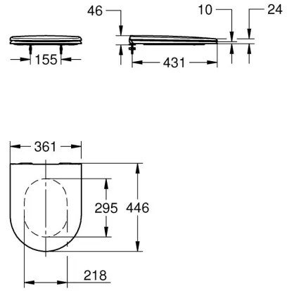GROHE 39577001 - WC-ülőke ESSENCE, duroplast fehér