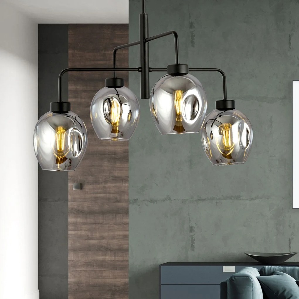 Emibig modern csillár lukka fekete grafit emi1163/4