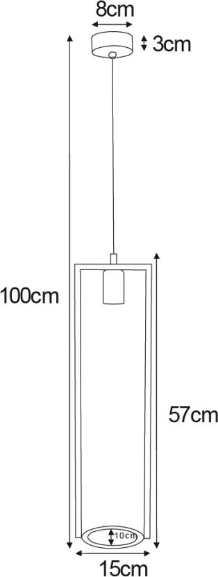 KAJA K-4037 ESTERA Fekete Színű Függeszték 1xE27 15W IP20