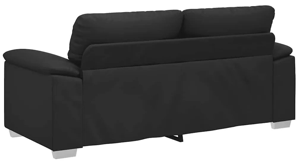 vidaXL kétszemélyes fekete műbőr kanapé 140 cm