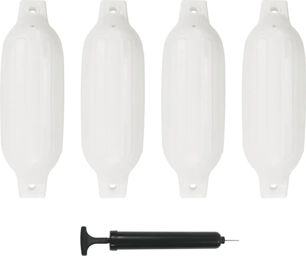 vidaXL 4 darab fehér PVC csónak lökhárító 41 x 11,5 cm