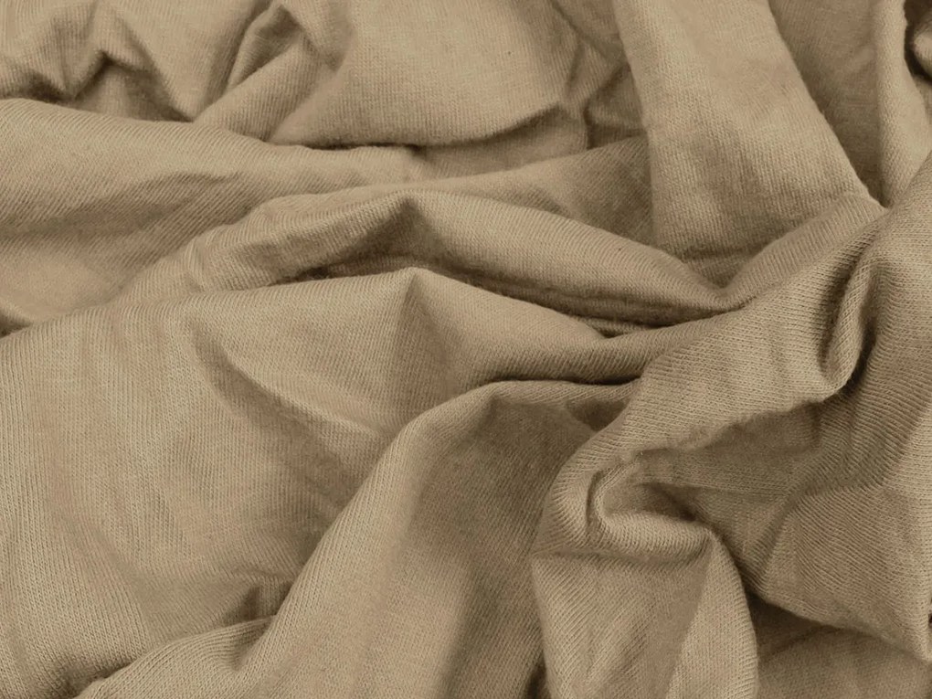 Jersey bézs lepedő EXCLUSIVE 160 x 200 cm