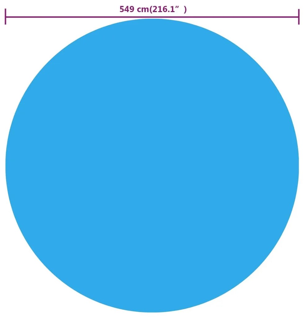 Kerek medence borító 549 cm PE kék