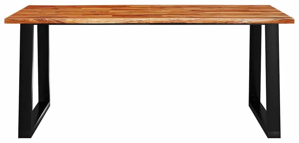 Tömör akácfa étkezőasztal természetes éllel 180 x 90 x 75 cm