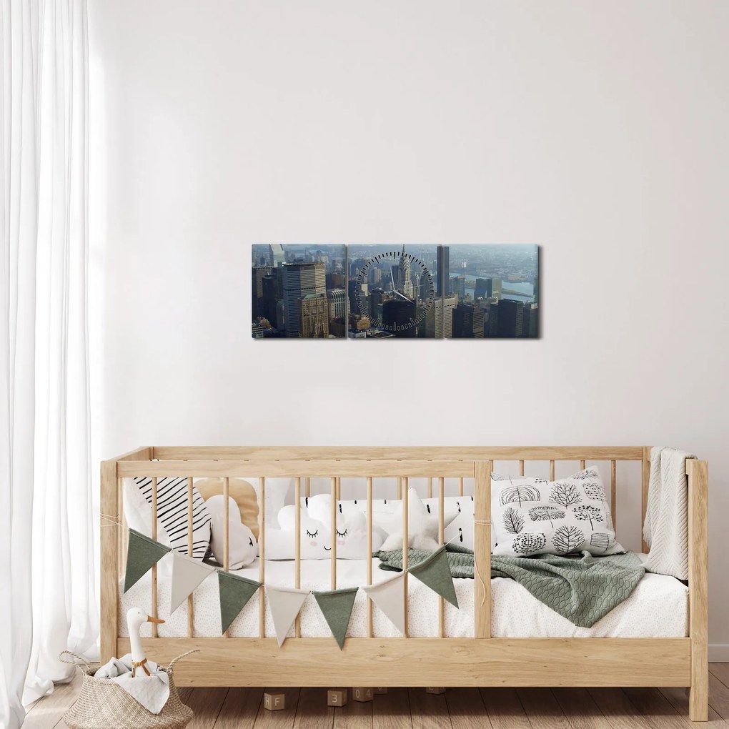 Kép - Manhattan nappal (órával) (90x30 cm)