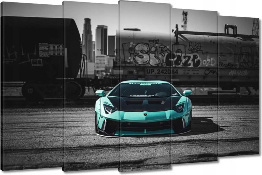 Vászonkép 150x95 Türkiz Lamborghini
