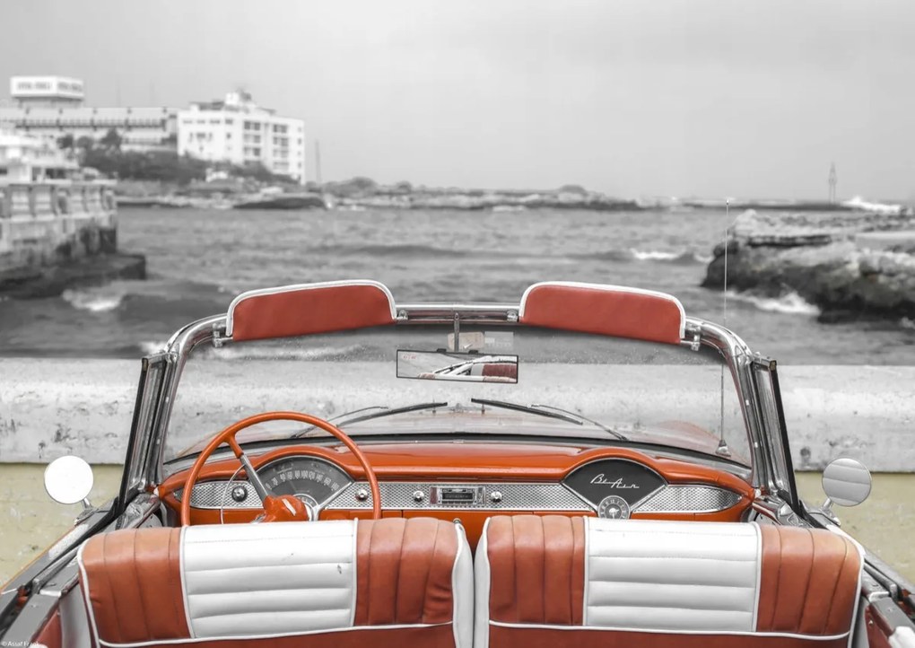 Poszter 42x29,7cm Antik autó Havannában 2, Assaf Frank