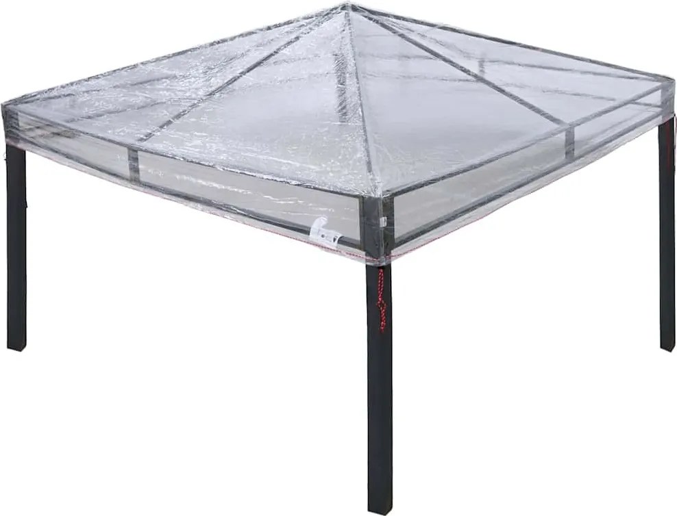 vidaXL Pavilonfedél csere Átlátszó 300 x 300 x 26 cm PVC