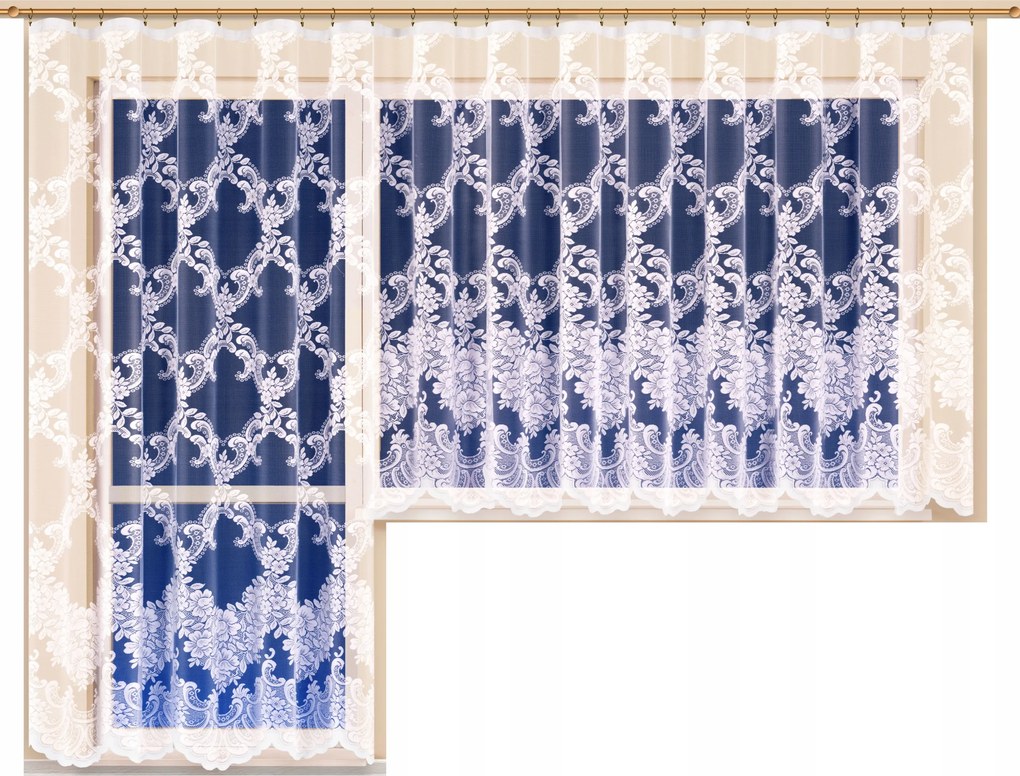 Mg Függöny Jacquard 37010 Fehér 350x160 kész Bt pol