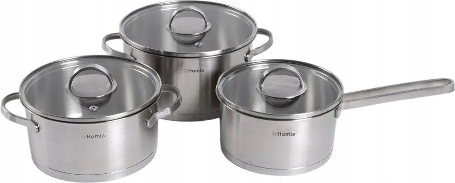 Eataly rozsdamentes acél edénykészlet 6 részes Homla