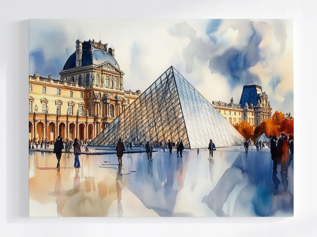 Canvas Vászonkép Kilátás Franciaország Párizs Louvre Palota Múzeum 80x60