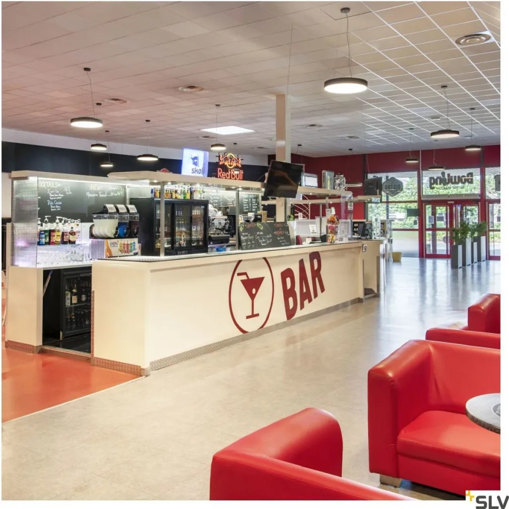 SLV 1007302 MEDO Modern Kültéri Mennyezeti Lámpa Fekete LED IP50