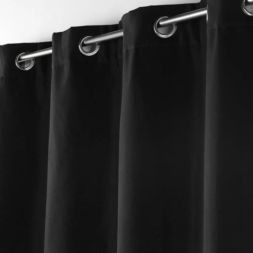 Fekete mikroszálas hangszigetelő függöny 135x260 cm Micropolar – douceur d'intérieur