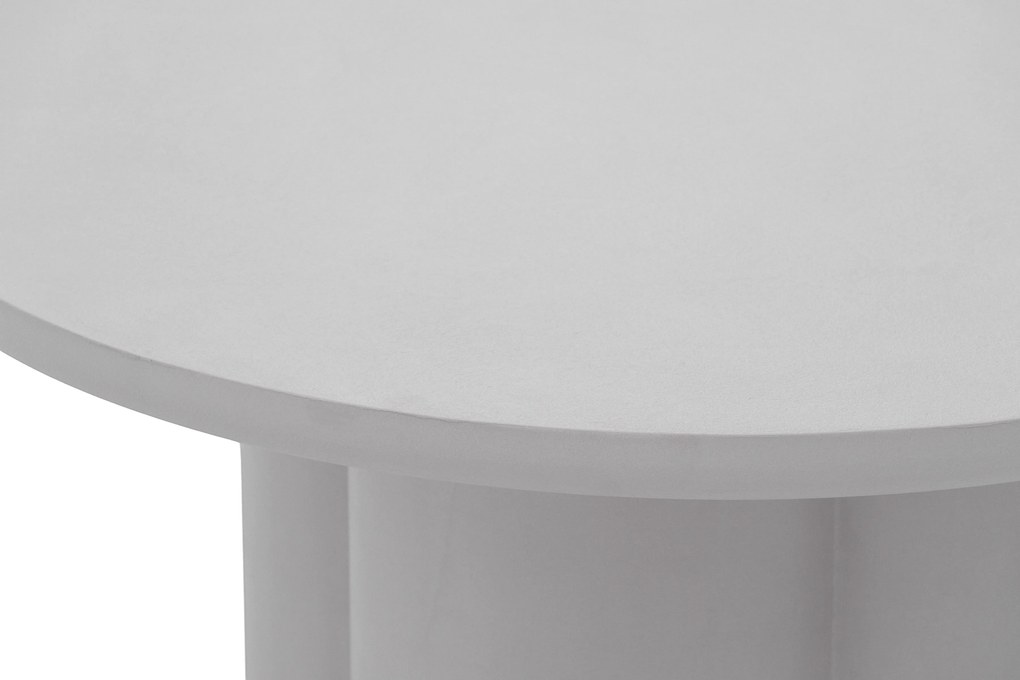 Cylindus kerek dohányzóasztal 80 cm - világosszürke